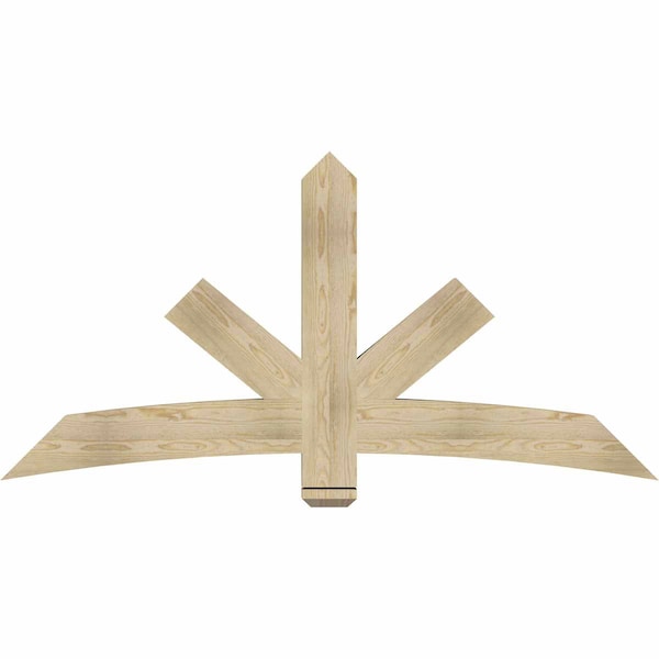 Ekena Millwork Alberta Rough Sawn Timber Gable Bracket, Douglas Fir, 72"W x 36"H x 4"D x 6"F, 12/12 Pitch GBW072X36X0406ALB00RDF - main